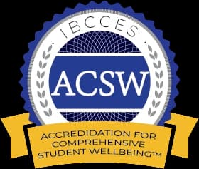 IBCCES Accreditation for Comprehensive Student Wellbeing seal awarded to Family Hope Center Markhiya Doha